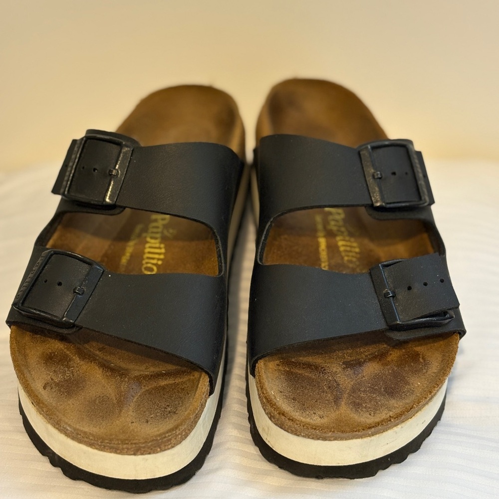 Black Double Strap Sandals